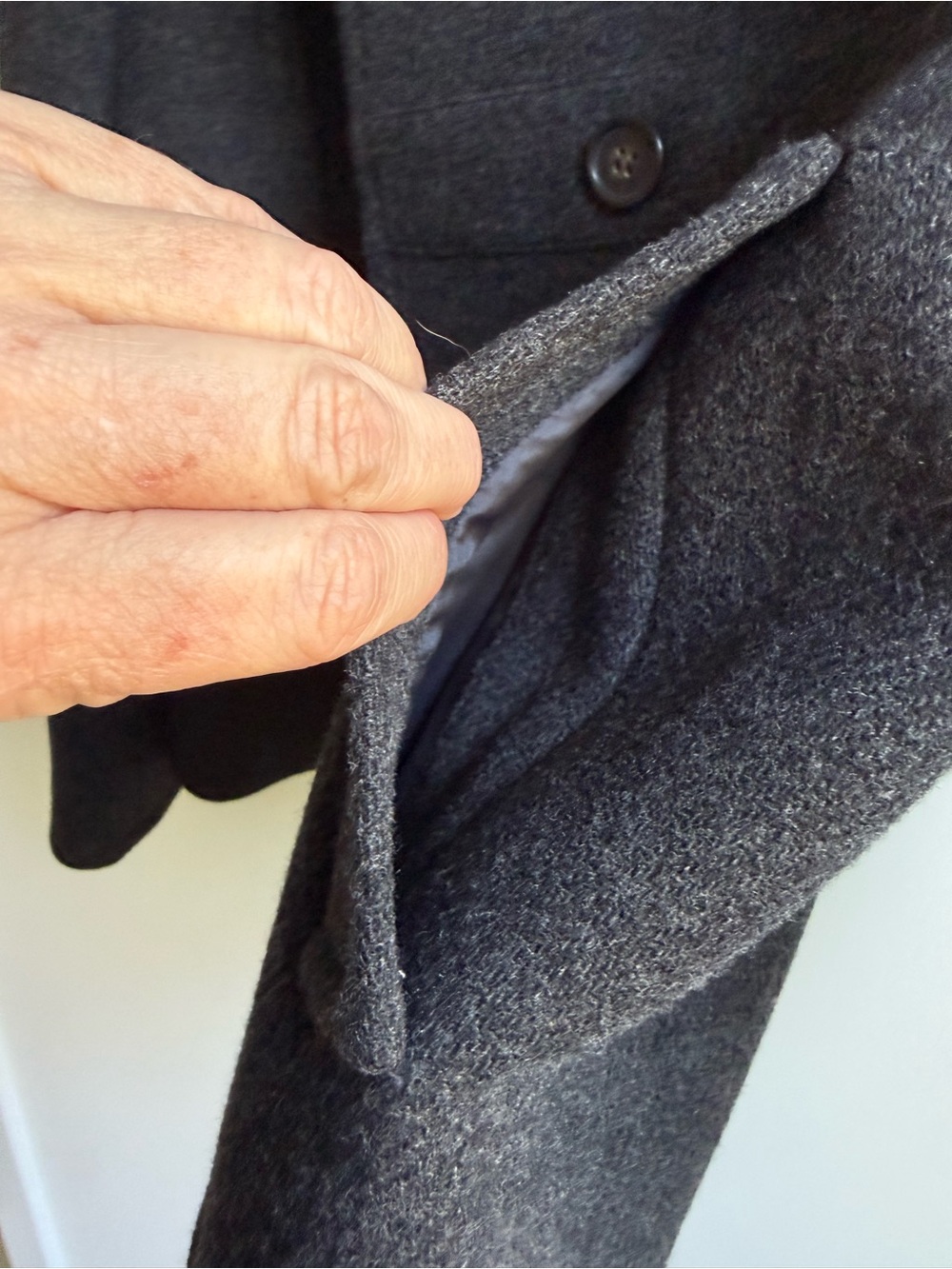 J. Crew Women's Double-Breasted Wool Peacoat - Dark Grey - Picture 7 of 10